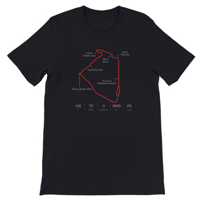 Hershey, Pennsylvania Launch Roller Coaster Layout Shirt