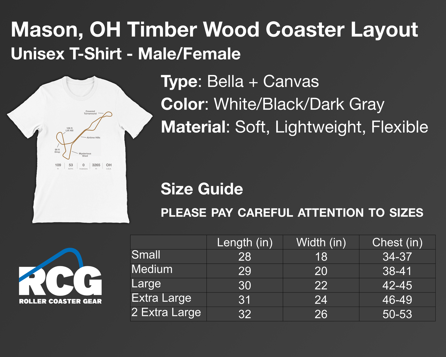 Mason Ohio Timber Wooden Roller Coaster Layout Shirt