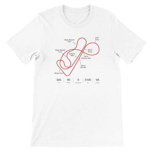 Doswell, Virginia Giga Roller Coaster Layout Shirt