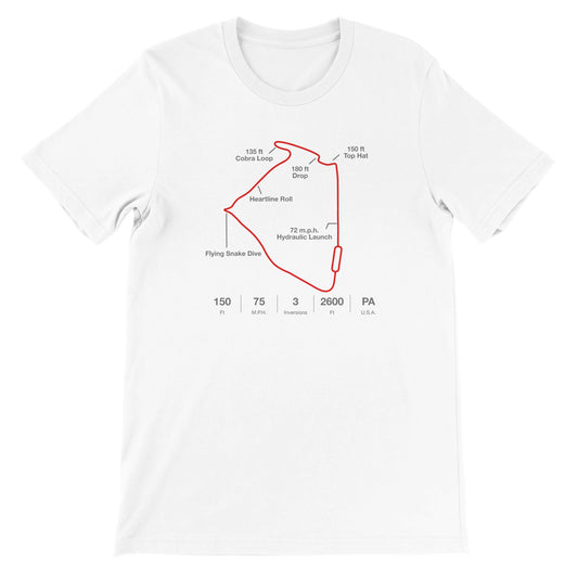 Hershey, Pennsylvania Launch Roller Coaster Layout Shirt