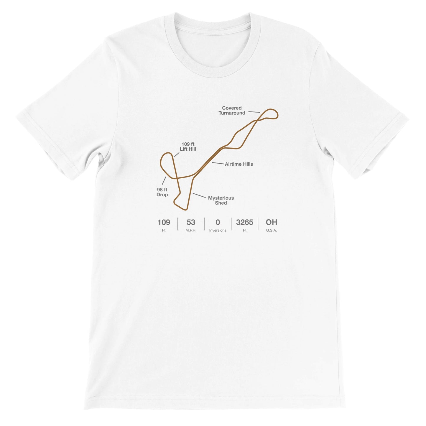 Mason Ohio Timber Wooden Roller Coaster Layout Shirt