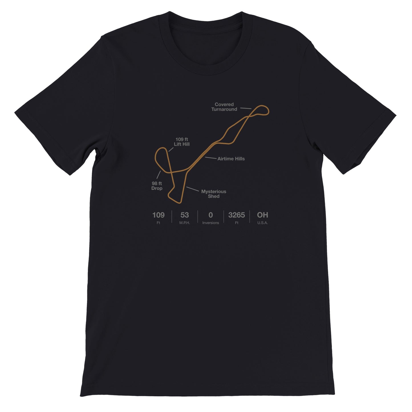 Mason Ohio Timber Wooden Roller Coaster Layout Shirt